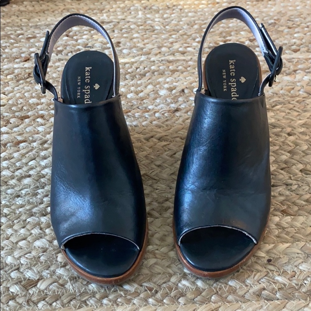 Kate Spade black wedge shoe!
